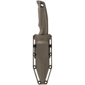 SOG17220457 — Couteau SOG Recondo Fx Lame Acier 440C Clip Point Partiellement Dentelée Noire Manche Caoutchouc FDE Étui Kydex - Livraison Gratuite
