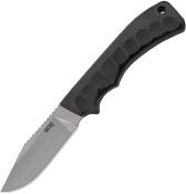 SOGACE1001CP — Couteau SOG Ace Fixed Blade Lame Acier 8Cr13MoV Clip Point Stonewash Manche Caoutchouc Noir Etui Nylon - Livraison Gratuite