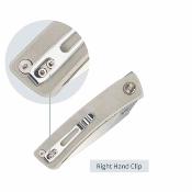 SRM105MGK Couteau SRM Air 105M-GK | Lame Drop Point Acier 14C28N | Manche G10 Gris |Ball Bearing | Linerlock - Livraison Gratuite