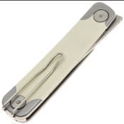 SRM131MGT Couteau SRM Enso 131M-GT Trailing Point Lame Acier Sandvik 14C28N Manche Tan G10 Sécurité Liner Lock - Livraison Gratuite 