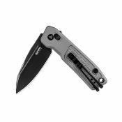 SRM7229AK Couteau SRM Scout | Lame Acier 14C28N DLC Black | Manche G10 Gray Frag Pattern | Ambi Lock | Livraison Gratuite