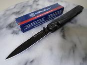 SW1227056 Couteau Smith & Wesson Executive Lame Spear Point Acier 7Cr13 Manche Alu Sécurité Linerlock - Livraison Gratuite