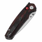 T2109V3 Couteau Tenable Raven Pliant Drop Point Acier 14C28N Manche G-mascus Black/Red Sécurité Cross Bar Lock - Livraison Gratuite  