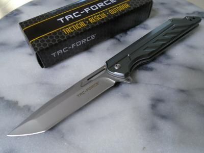 TF1034GY Couteau Semi Automatique Tac Force Airliner Tanto A/O Lame Acier 3Cr13 - Livraison Gratuite