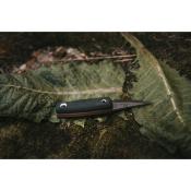 TPMPUK01 Couteau Fixe TOPS Mini Tanimboca Puukko Lame Acier 1095HC Manche Micarta Noir Housse Cuir Cou USA - Livraison Gratuite