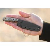 TPMSKBLM Couteau Fixe TOPS Mini Scandi Lame Acier 1095 Manche Micarta Noir Étui Kydex Made In USA - Livraison Gratuite