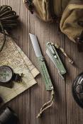 TVTY11GM10 Trivisa Hydra 04G – Couteau Higonokami Lame Acier 10Cr15CoMoV Button Lock Manche Micarta Green – Livraison Gratuite