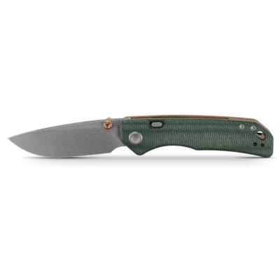 VOSA1624 Couteau Pliant Vosteed Marten 330 Lame Acier 14C28N Manche Micarta Vert Top Liner Lock - Livraison Gratuite
