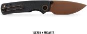 VOSA2610 Couteau VOSTEED Porcupine Lame Acier 14C28N Copper Dune Manche Micarta Black Top Liner Lock - Livraison Gratuite