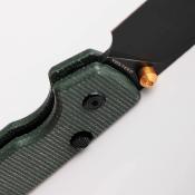 VOSA2901 Couteau Raccoon Top Liner Lock Pliant Lame Drop Point Acier 14C28N Manche Micarta Vert - Livraison Gratuite