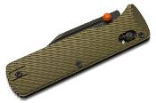 VOSA4102 Couteau Vosteed Vombat Bowie M390 Manche Aluminium Olive Sécurité Crossbar Lock - Livraison Gratuite