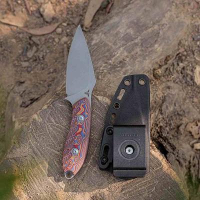 VOSD0803 Vosteed Inferno | Couteau Lame Acier 14C28N Stonewash | Manche Copper Raindrop Micarta Housse Kydex - Livraison Gratuite