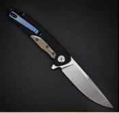 WAR091BKG Couteau pliant WithArmour Flint | Linerlock | Lame D2 satinée | Manche G10 noir texturé | Clip de poche - Livraison Gratuite