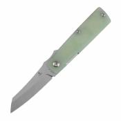 B2135A4 Couteau Higonokami Tenable Knives Lame Acier D2 Reverse Tanto Manche Plaquettes Jade G10 Linerlock | Livraison Gratuite