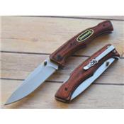 Couteau Browning pakkawood Lame Acier Inox Manche Bois Lockback Clip BR0177 - Free Shipping