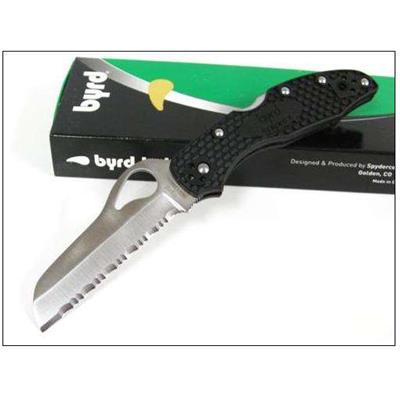 COUTEAU SPYDERCO BYRD MEADOWLARK RESCUE 2 Black BY19SBK2 Acier 8Cr13MoV - LIVRAISON GRATUITE