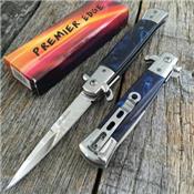 Couteau Blue Italian Mafia A/O Lame Acier Inox Manche Acier/Abs CN300342BL - Free SHipping