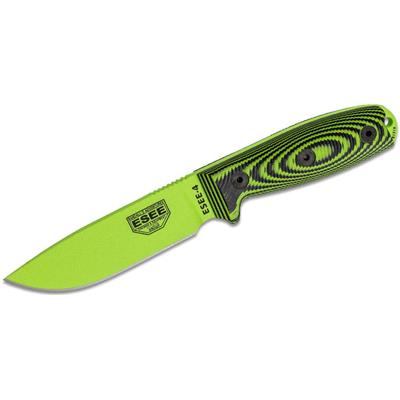 ES4PVG007 Couteau ESEE ESEE-4 Lame Venom Green 1095 Carbone Manche Green/Black G10 USA - Livraison Gratuite