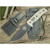 Couteau ESEE Model 5 Tactical Lame Acier Carbone 1095 Manche Micarta Etui Kydex Made In USA ES5PTG - Free Shipping
