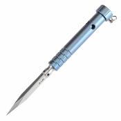 G005A6 Pic Kansept EDC Stiletto | Lame Acier 5Cr13 Satin Épingle | Manche Blue Anodized Titanium | Pocket Clip | Livraison Gratuite