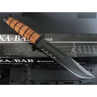 Couteau Tactical KABAR Serrated Ka-Bar U.S. Army Fighting Carbone 1095 Etui Kydex Made In USA KA5019 - Free Shipping