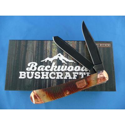 Couteau Canif Rough Rider Backwoods Trapper 2 Lames Manche Os RR1840 - Free Shipping