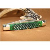 Couteau Canif Rough Rider Knives Green Gunstock Stockman NM Knife RR587 Manche en Os Couteau 3 lames