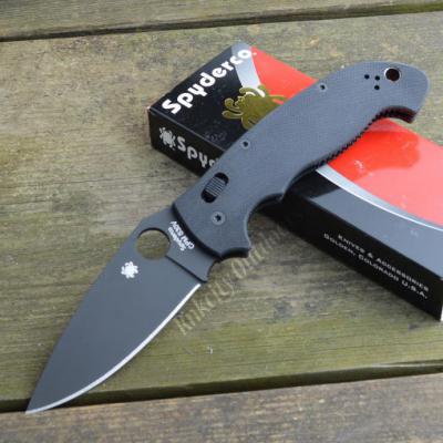 Couteau Spyderco Manix 2 XL Black Lame Acier S30V Manche G-10 Made In USA SC95GPBBK2 - Free Shipping