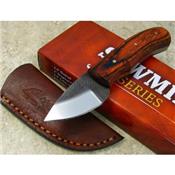 Couteau Fabrication Artisanale A partir d'une Lime Acier Carbone Manche Bois Etui Cuir SM0022 - Free SHipping