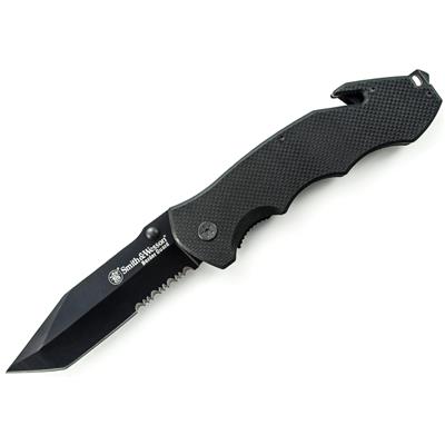 Couteau de Survie Smith&Wesson Border Guard II Tanto Lame Acier 7Cr17 Manche G10 SWBG6TS - Free Shipping