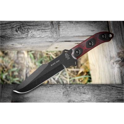 Couteau Tops Knives Black Heat Lame Acier 1095 Carbon Manche Micarta Etui Kydex Made USA TPBKHT01 - Free Shipping