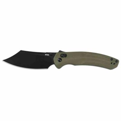 ATZ1882PBGN Artisan Simoon | Couteau Pliant Recoil Lock V2 | Lame Bowie AR-RPM9 PVD Green | Manche G10 Green - Livraison Gratuite