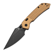 B1034H11 — Couteau Tenable Fenrir Lame Acier Nitro-V Blackwashed Harpoon Manche Aluminium Bronze Texture Fishscale Top Liner Lock Livraison Gratuite