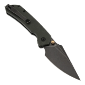B1034H4 — Couteau Tenable Fenrir Lame Acier Nitro-V Blackwashed Harpoon Manche Micarta Vert Top Liner Lock Livraison Gratuite