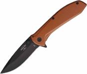 BC112ACP Couteau Bear & Son 4" Framelock A/O | Lame Drop Point Acier 440 | Manche Copper Stainless USA - Livraison Gratuite
