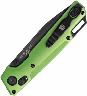 BCMC1000ALGR  Couteau Bear Ops Nekama | Lame Tanto Acier Sandvik 14C28N | Manche Green Alu Slidelock USA - Livraison Gratuite