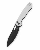 BTKMK05E Bestechman Firebird Lame Acier D2 Satin Manche G10 White Button Lock Thumb Hole - Livraison Gratuite