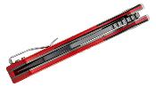 BTKG46D Couteau Bestech Rockface Red/Black Wharncliffe Lame Acier D2 IKBS - Livraison Gratuite