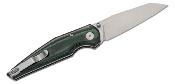BTKG58A Bestech Snakebird – Couteau Pliant EDC Button Lock | Lame Sheepsfoot 14C28N | Manche Micarta Vert/Noir - Livraison Gratuite
