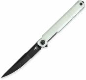 BTKG65D Bestech Duoz |  Couteau Lame Harpoon Acier 14C28N Blk | Manche Jade G10 Linerlock - Livraison Gratuite