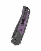 BTKMK16C  Bestechman Icebreaker – Couteau pliant Button Lock Lame Acier D2 Satin Manche Black Aluminum & Purple G10 - Livraison Gratuite