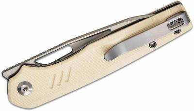 CIVC24062B3 CIVIVI Guile Ivory – Couteau Pliant EDC Lame Acier 14C28N Manche G10 Ivory Ball Bearing Linerlock - Livraison Gratuite