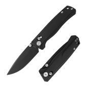 CMB17B CMB Braveman CMB-17B – Couteau Pliant EDC Axis Lock, Lame Drop Point S35VN PVD Noir, Manche Titane Black - Livraison Gratuite 