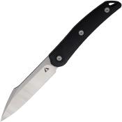 CMBFB01C Couteau CMB Made Knives Kisame Black Lame Satin 14C28N Etui Cuir - Livraison Gratuite