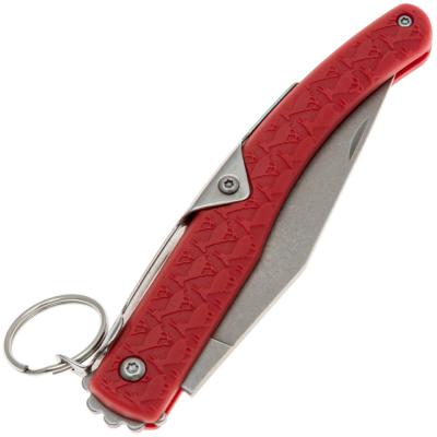 DGR2403RDSW Couteau DAGGERR Peremen Saigak Lame Acier 8Cr14MoV Stonewash Manche FRN Rouge Ring Lock - Livraison Gratuite
