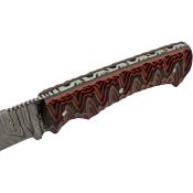 DM1326 Couteau Damas Magma Hunter Micarta Lame Acier 256 Couches Etui Cuir - Livraison Gratuite