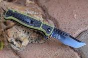Lot de 2 USMA3005GN USMC Tanto | Lame Tanto A/O Acier 3CR13 | Manche Nylon Vert | Liner Lock | Clip - Livraison Gratuite