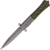 EE10A108GN Lot de 2 Couteau Tactical Urban ElitEdge A/O Green Lame Dague 420C  - Livraison Gratuite