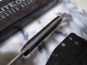 EE20691SL – Lot de 3 ElitEdge Kiridashi Satin – Couteau Lame Acier 440 Manche Synthétique Noir – Étui Ceinture Plastique Noir – Livraison Gratuite