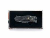 FKCSN180 Couteau Finch Snub Nose | Lame Clip Point Acier 154CM Black Stonewashed | Manche Midnight Honey Carbon Fiber Bolster Lock - Livraison Gratuite